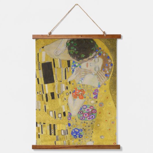 Gustav Klimt - The Kiss Hangend Wandkleed (Voorkant)