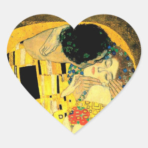 Gustav Klimt - The Kiss Heart Stiker Hart Sticker