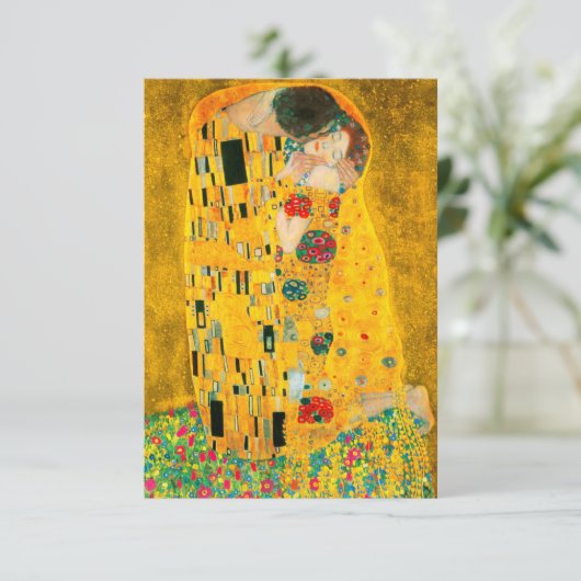 Gustav Klimt The Kiss Kaart (Staand voorkant)