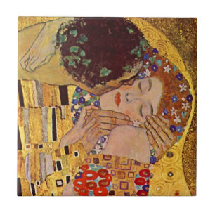 Gustav Klimt the Kiss keramische tegel Tegeltje