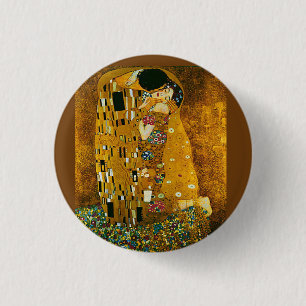 Gustav Klimt The Kiss Ronde Button 3,2 Cm