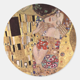 Gustav Klimt ~ the Kiss Ronde Sticker