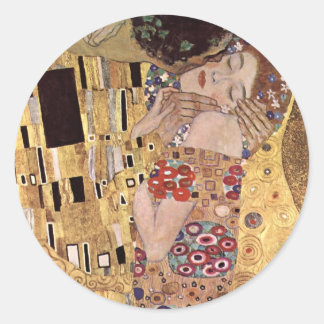 Gustav Klimt ~ the Kiss Ronde Sticker