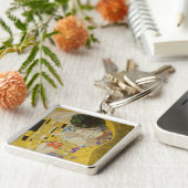 Gustav Klimt - The Kiss Sleutelhanger (Zijkant)