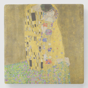 Gustav Klimt - The Kiss Stenen Onderzetter