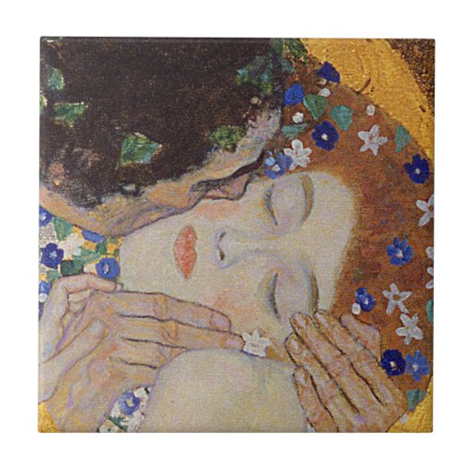 Gustav Klimt - The Kiss Tegeltje (Voorkant)
