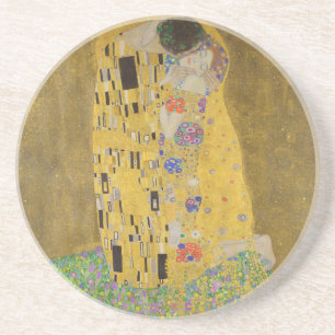 Gustav Klimt "The Kiss" Zandsteen Onderzetter