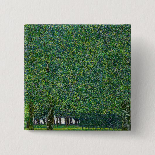 Gustav Klimt - The Park Vierkante Button 5,1 Cm (Voorkant)