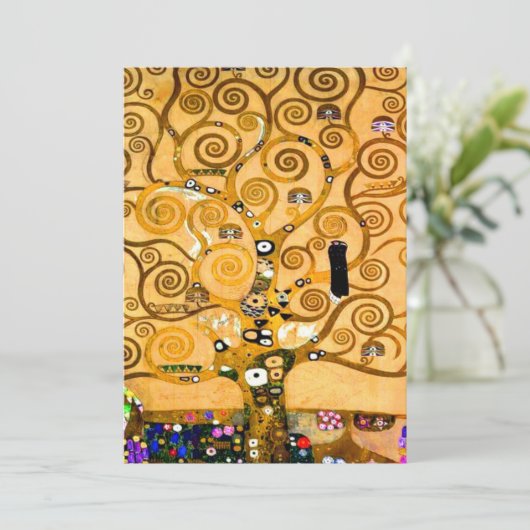 Gustav Klimt Tree of Life Aankondiging (Staand voorkant)