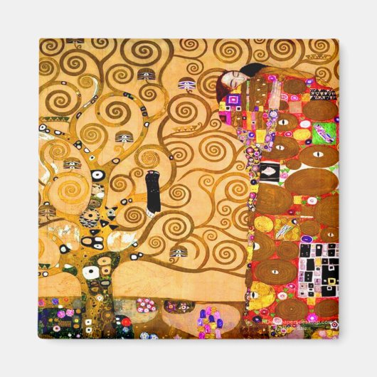Gustav Klimt Tree of Life Magneet (Voorkant)