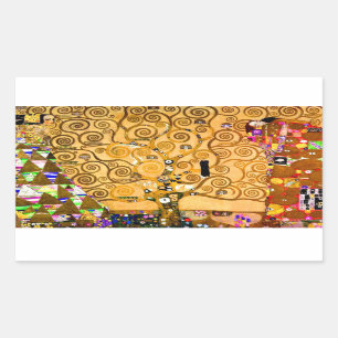 Gustav Klimt Tree of Life Rechthoekige Sticker