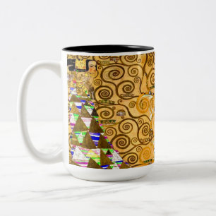 Gustav Klimt Tree of Life Tweekleurige Koffiemok