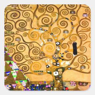 Gustav Klimt Tree of Life Vierkante Sticker