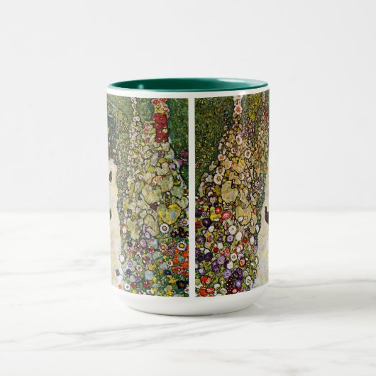 Gustav Klimt - Tuin pad met kippen Mok (Midden)