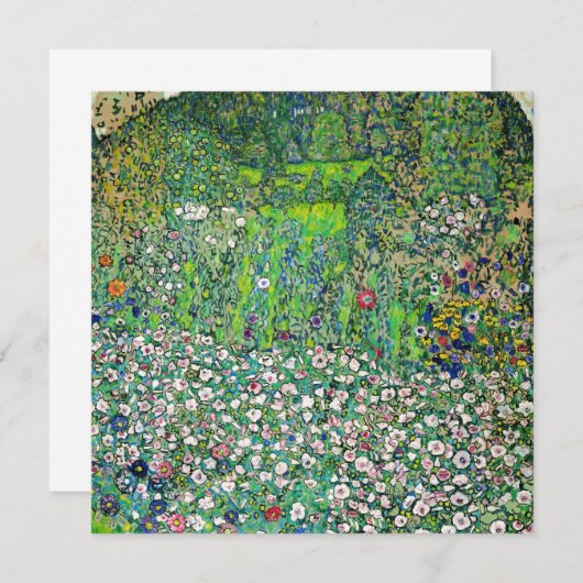 Gustav Klimt - Tuinbouwlandschap en heuvel Bedankkaart (Voorkant / Achterkant)