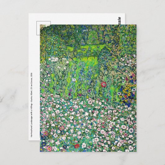 Gustav Klimt - Tuinbouwlandschap en heuvel Briefkaart (Voorkant / Achterkant)
