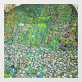 Gustav Klimt - Tuinbouwlandschap en heuvel Raamsticker (Vel)