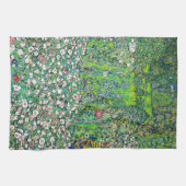 Gustav Klimt - Tuinbouwlandschap en heuvel Theedoek (Horizontaal)