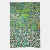 Gustav Klimt - Tuinbouwlandschap en heuvel Theedoek (Verticaal)