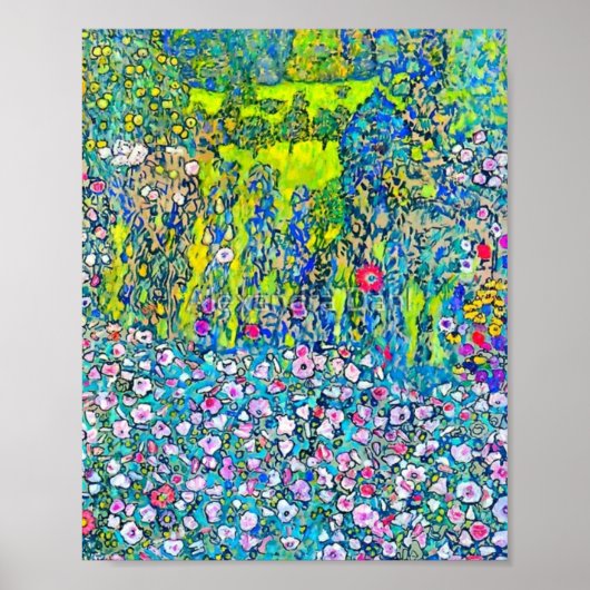 Gustav Klimt - tuinbouwlandschap met Hillto Poster (Voorkant)