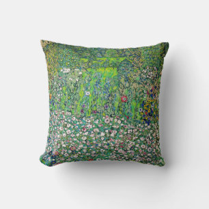 Gustav Klimt - Tuinlandschap en Heuveltop Kussen