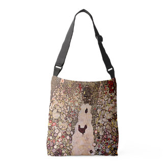 Gustav Klimt Tuinpad met  kippen Crossbody Tas
