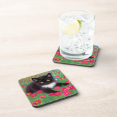 Gustav Klimt Tuxedo Cat Bier Onderzetter (Rechterzijde)