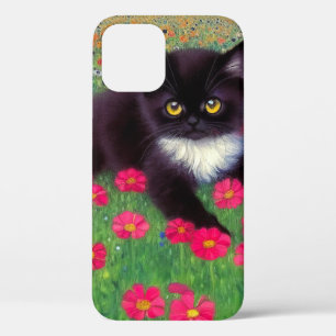 Gustav Klimt Tuxedo Cat iPhone 12 Hoesje
