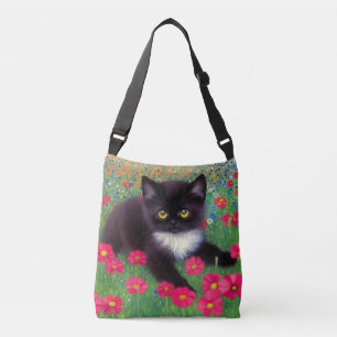 Gustav Klimt Tuxedo Cat Crossbody Tas
