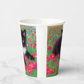 Gustav Klimt Tuxedo Cat Papieren Bekers (Links)