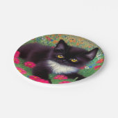 Gustav Klimt Tuxedo Cat Papieren Bordje (Gekanteld)