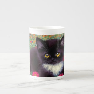 Gustav Klimt Tuxedo Cat Porselein Kop
