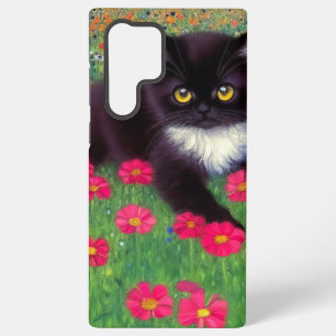 Gustav Klimt Tuxedo Cat Samsung Galaxy Hoesje