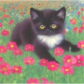 Gustav Klimt Tuxedo Cat Sticker (Voorkant)