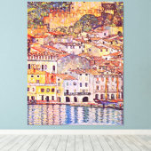 Gustav Klimt . Verschilderij van Malcesine en Gard Canvas Afdruk (Insitu (Houten vloer))