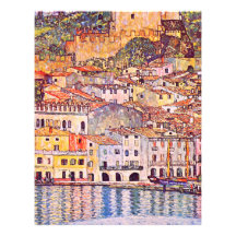 Gustav Klimt . Verschilderij van Malcesine en Gard