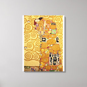 Gustav Klimt - Vervulling Canvas Afdruk