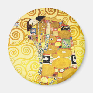 Gustav Klimt Vervulling Geliefden Fijne Kunst Magneet