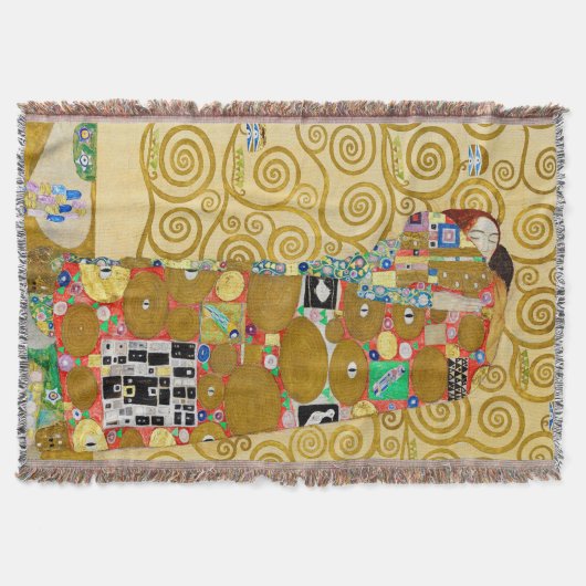 Gustav Klimt Vervulling Nouveau Paar Deken (Voorkant)