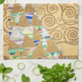 Gustav Klimt - Verwachting, Stoclet Frieze Theedoek (Gevouwen)