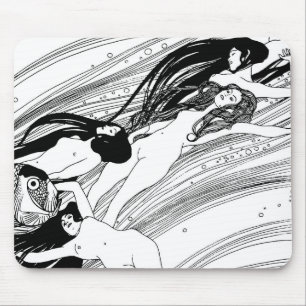 Gustav Klimt - Vis Bloed Surrealistische Japanse K Muismat