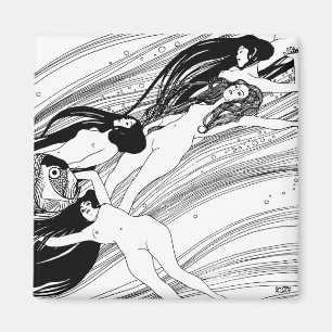 Gustav Klimt - Visbloed Surrealistische Japanse ku Magneet