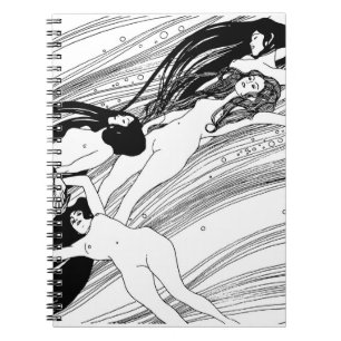 Gustav Klimt - Visbloed Surrealistische Japanse ku Notitieboek