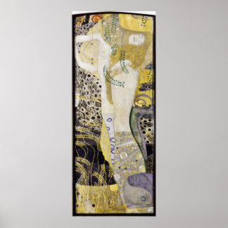 Gustav Klimt - vriendinnen met waterslangen Poster