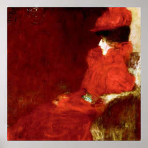 Gustav Klimt, VROUW IN EEN FAUTEUIL Poster
