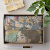 Gustav Klimt Vrouw met een Fan Decoupage Tissuepapier (Geschenk)