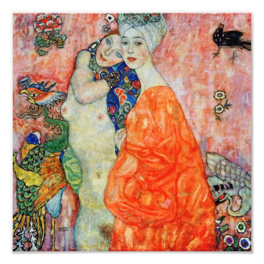 Gustav Klimt - Vrouwenvrienden Foto Afdruk (Voorkant)