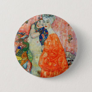 Gustav Klimt - Vrouwenvrienden Ronde Button 5,7 Cm