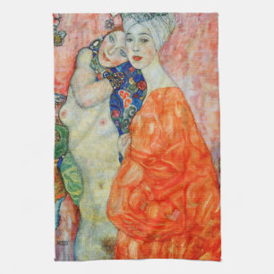 Gustav Klimt - Vrouwenvrienden Theedoek