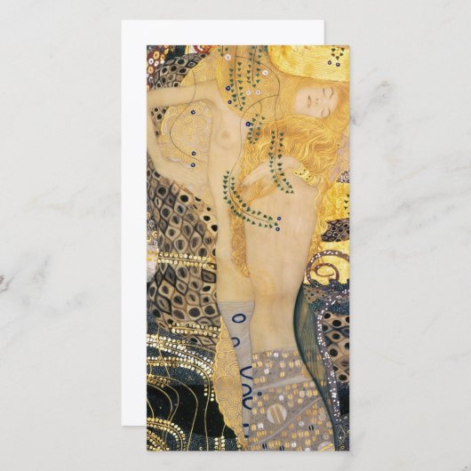 Gustav Klimt - Waterslangen I Bedankkaart (Voorkant / Achterkant)